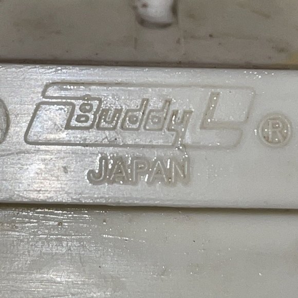 Vintage Buddy L Red And White Fire Buggy Toy Push Along Metal Car - Picture 8 of 11